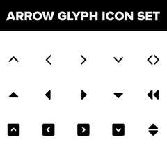 Arrow Glyph Icon Set For Your Mobile App, Website & Printable Design