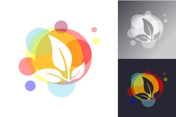 Colorful Leaf Logo Inspirations Template