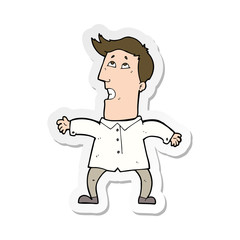 sticker of a cartoon businessman