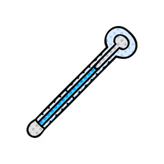 quirky comic book style cartoon thermometer
