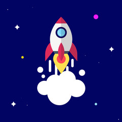 Rocket launch in space