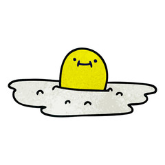 quirky hand drawn cartoon fried egg