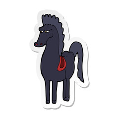 sticker of a cartoon horse