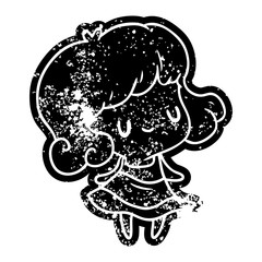 grunge icon kawaii of cute girl