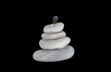 Fototapeta na wymiar River rocks balanced on one another