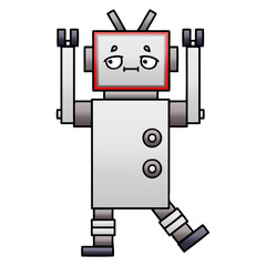 gradient shaded cartoon robot