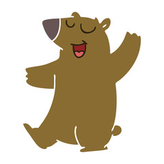 quirky hand drawn cartoon bear