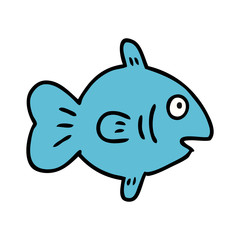 cartoon doodle of a marine fish