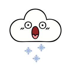 cute cartoon snow cloud
