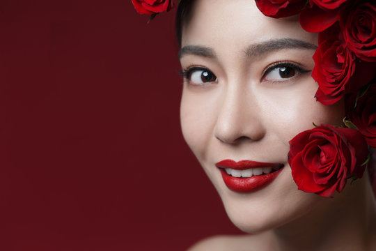 Beauty makeup face portrait