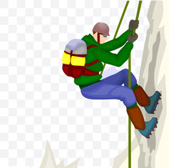 climber isolated illustration