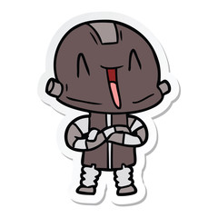 sticker of a cartoon robot