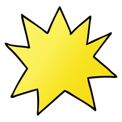 gradient cartoon doodle of a white sign