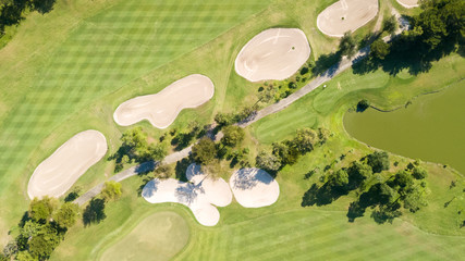 aerial view of golf course