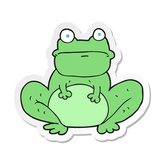 sticker of a cartoon frog