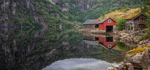 Red boat house
