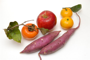 りんご　みかん　サツマイモ　柿