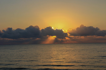 Naklejka na ściany i meble sunrise over the sea