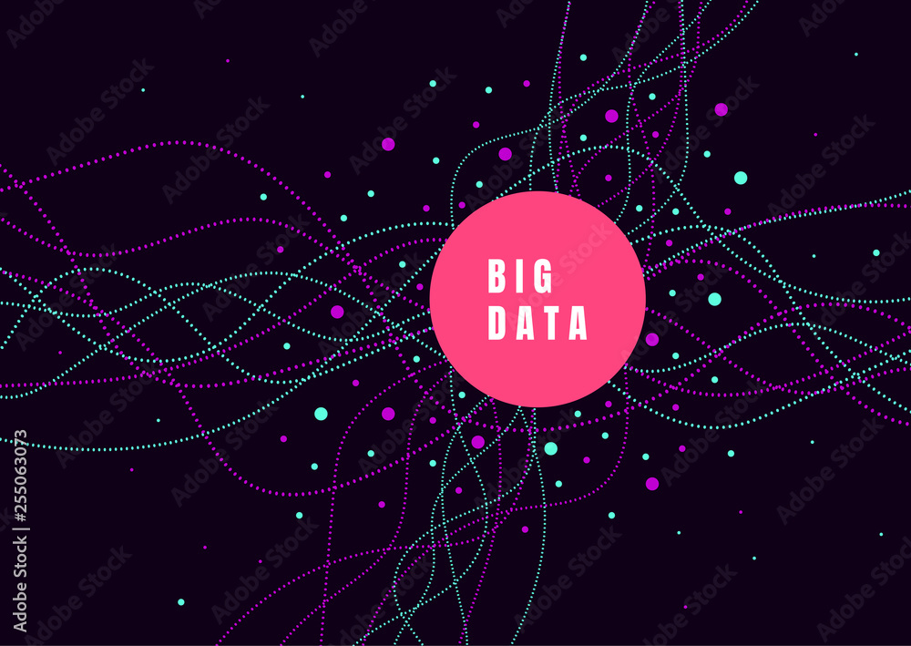 Poster big data. internet connection, abstract sense of science and technology analytics concept graphic de