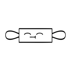line drawing cartoon rolling pin