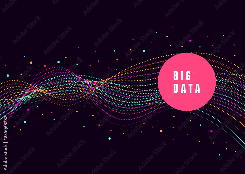 Poster big data. internet connection, abstract sense of science and technology analytics concept graphic de