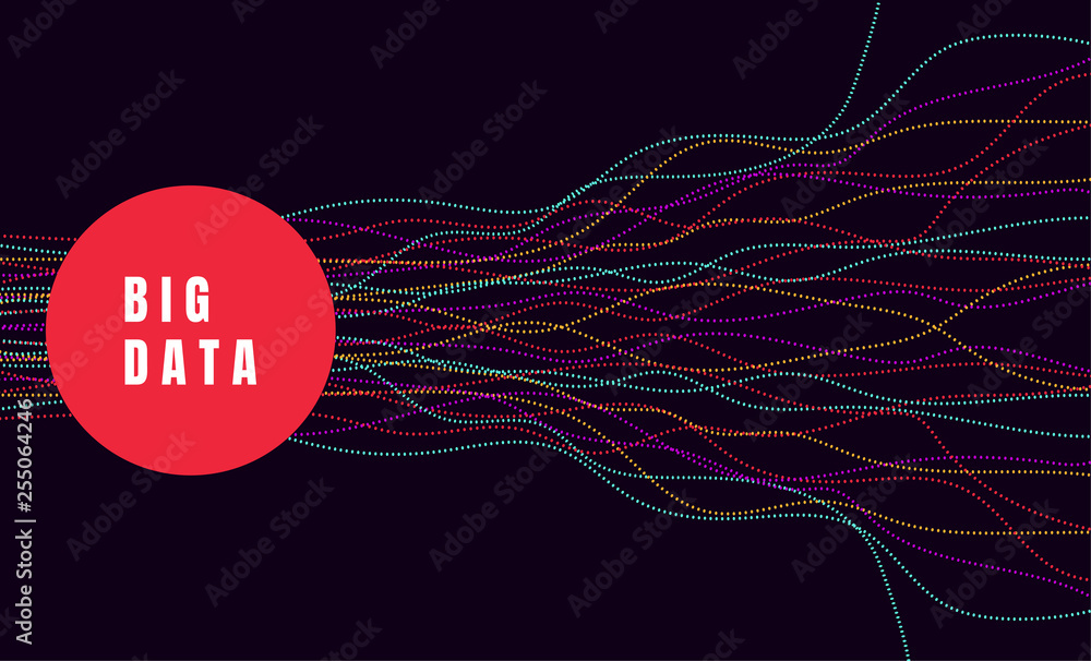 Poster big data. internet connection, abstract sense of science and technology analytics concept graphic de