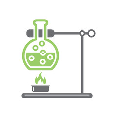 Chemistry glassware icon on background for graphic and web design. Simple vector sign. Internet concept symbol for website button or mobile app.