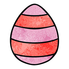 quirky hand drawn cartoon easter egg