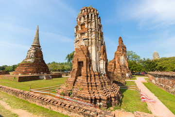 Ayutthaya Historical Park covers the ruins of the old city of Ayutthaya,  Wat Mahathat.