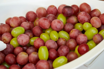 Grapes on plate