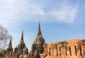 Ayutthaya historical park covers the ruins of the old city of Ayutthaya,  Wat phra si sanphet.