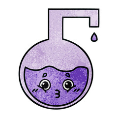 retro grunge texture cartoon science experiment