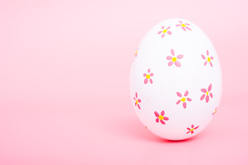 Beautiful Easter White egg color on pink