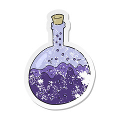 retro distressed sticker of a cartoon chemicals