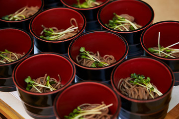 Bowl of soba noodle 