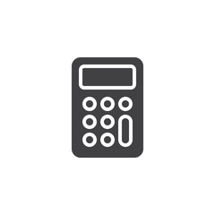 Calculator buttons vector icon. filled flat sign for mobile concept and web design. Math calculator glyph icon. Symbol, logo illustration. Pixel perfect vector graphics