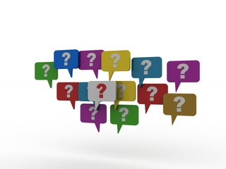 Obraz premium 3d rendering question mark 