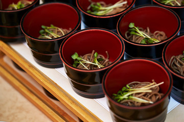 Bowl of soba noodle 