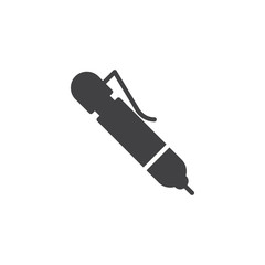 Signature pen vector icon. filled flat sign for mobile concept and web design. Office pen glyph icon. Symbol, logo illustration. Pixel perfect vector graphics