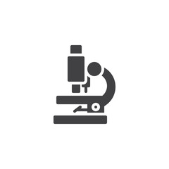 Microscope vector icon. filled flat sign for mobile concept and web design. glyph icon. Research symbol, logo illustration. Pixel perfect vector graphics