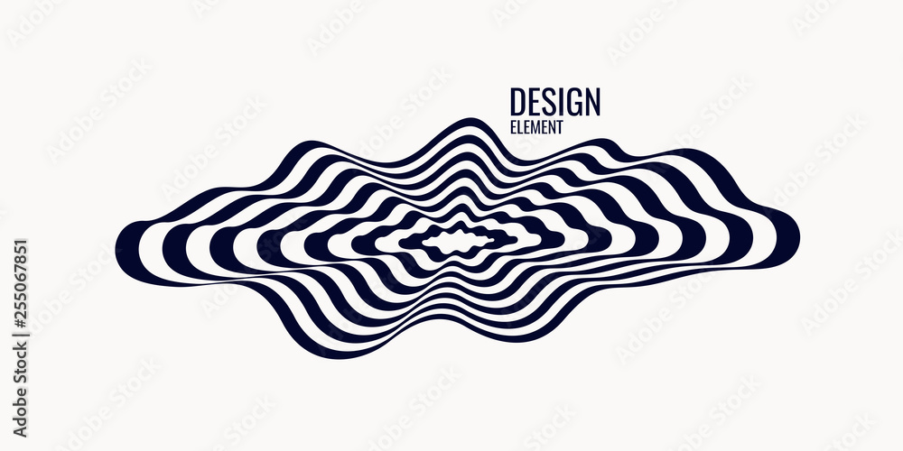 Poster amorphous elements with the effect of visual distortion.