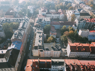 Aerial View of the Old Polish City of Krakow