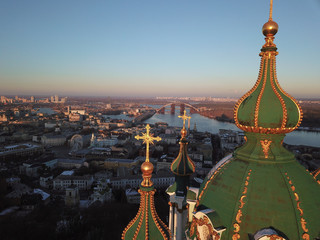 Aerial flyover of Saint Andrew's Church.