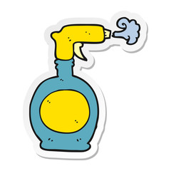 sticker of a cartoon spray bottle