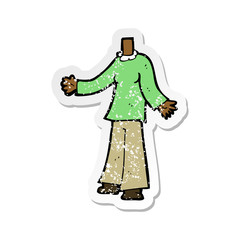 retro distressed sticker of a cartoon female body