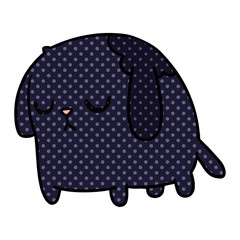 cartoon of cute sad kawaii dog