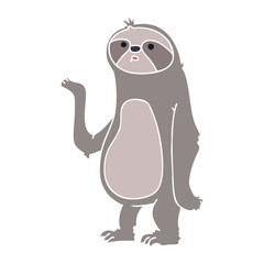 quirky hand drawn cartoon sloth