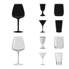 Vector design of form and celebration logo. Set of form and volume stock symbol for web.