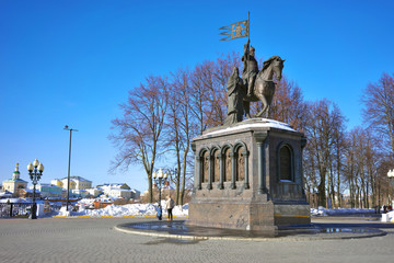 Monument to the Prince Vladimir the Red Sun and sanctifier Feodor, in Vladimir city, Russia