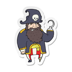 sticker of a cartoon pirate